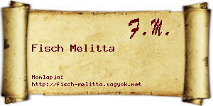 Fisch Melitta névjegykártya